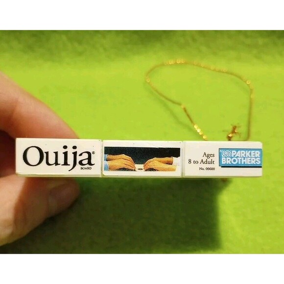 Vintage Parker Bros Ouija Board Keychain NO Planchette Wooden Ouija Ornament - Picture 8 of 14